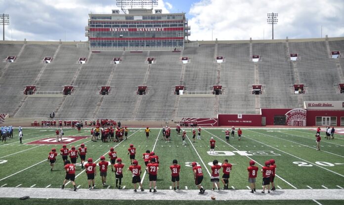 Brownstown Central's football team attends IU camp - Seymour Tribune