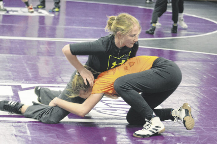 Girls just part of the gang in high school wrestling