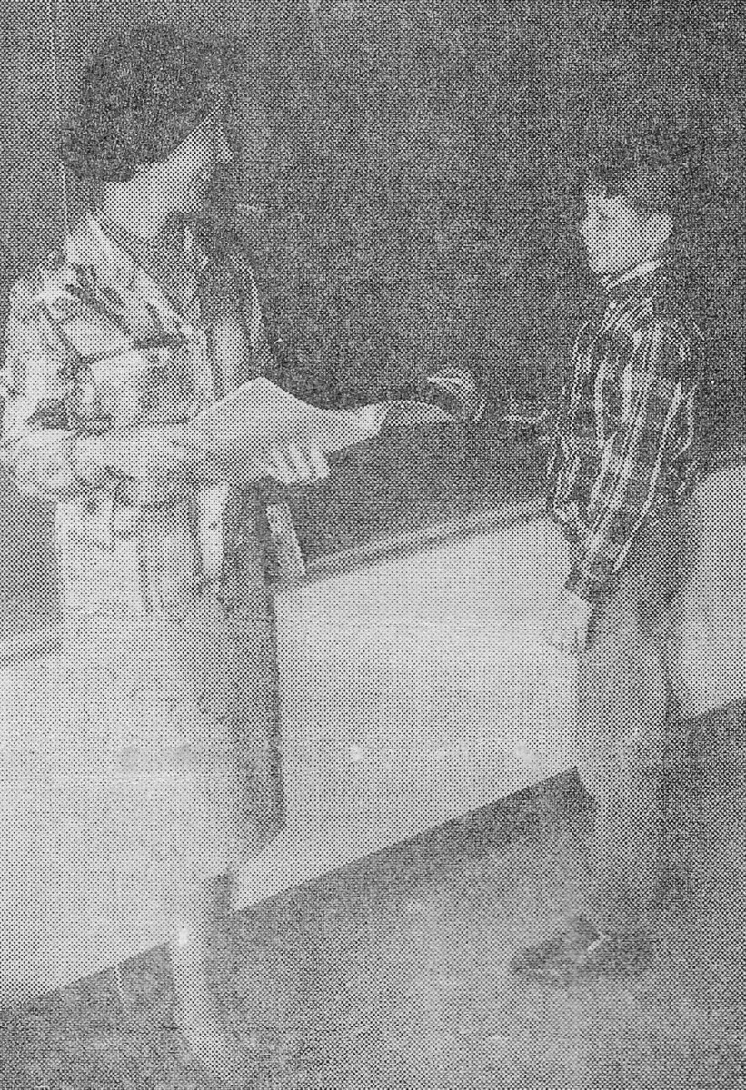 Sammy Stewart, 10, right, has his spelling tested by his fourth grade teacher at St. Ambrose Catholic School, Mrs. E.P. Easterday, in 1965. He was one of the first youngsters in Jackson County to undergo open-heart surgery, the research for which was made possible through donations to the American Heart Association. He underwent surgery four years before this picture was taken. Submitted photo