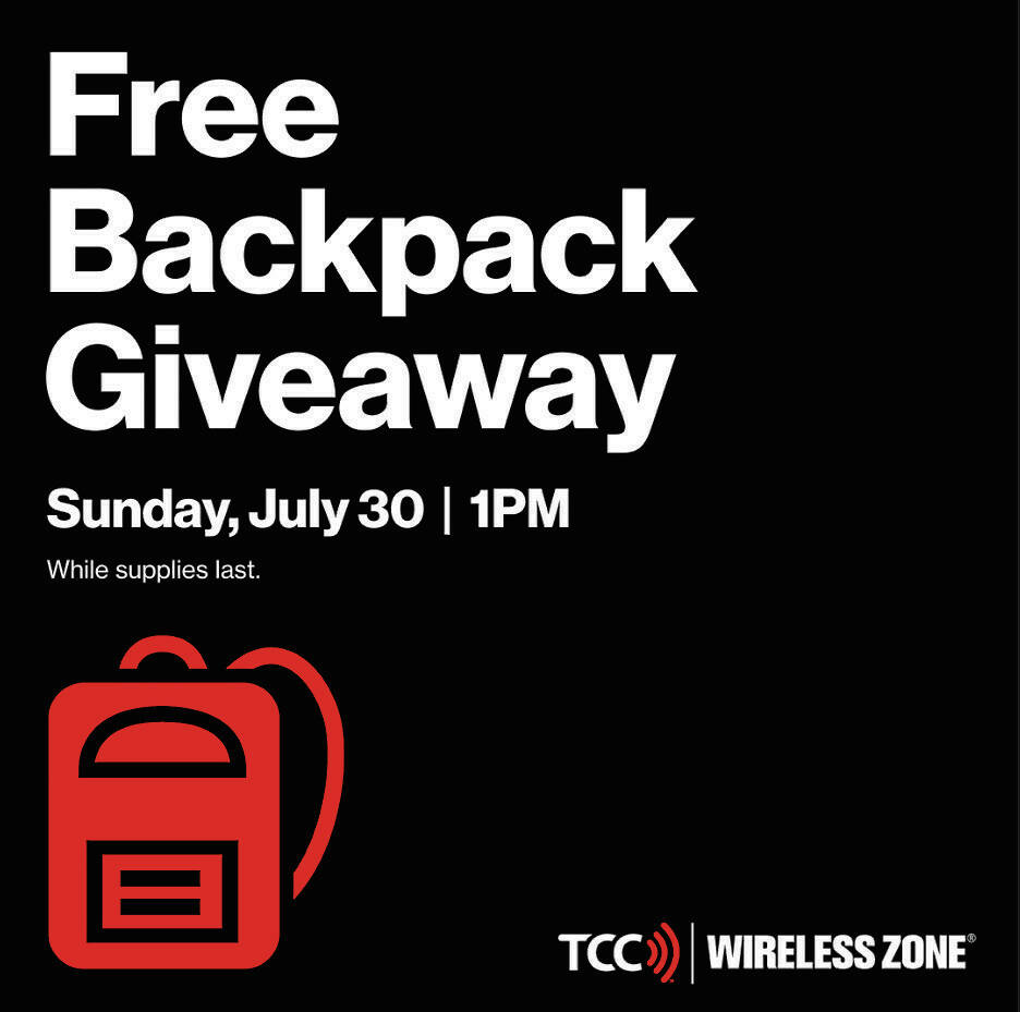 Verizon store hosting backpack giveaway Seymour Tribune