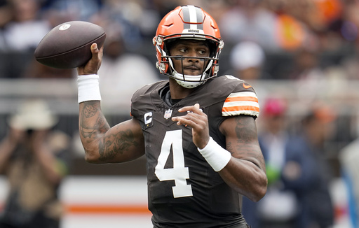 Browns QB Deshaun Watson sitting out with shoulder injury; rookie  Thompson-Robinson starts vs Ravens –