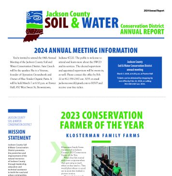 Jackson County Soil & Water Conservation 2024 Annual Report cover
