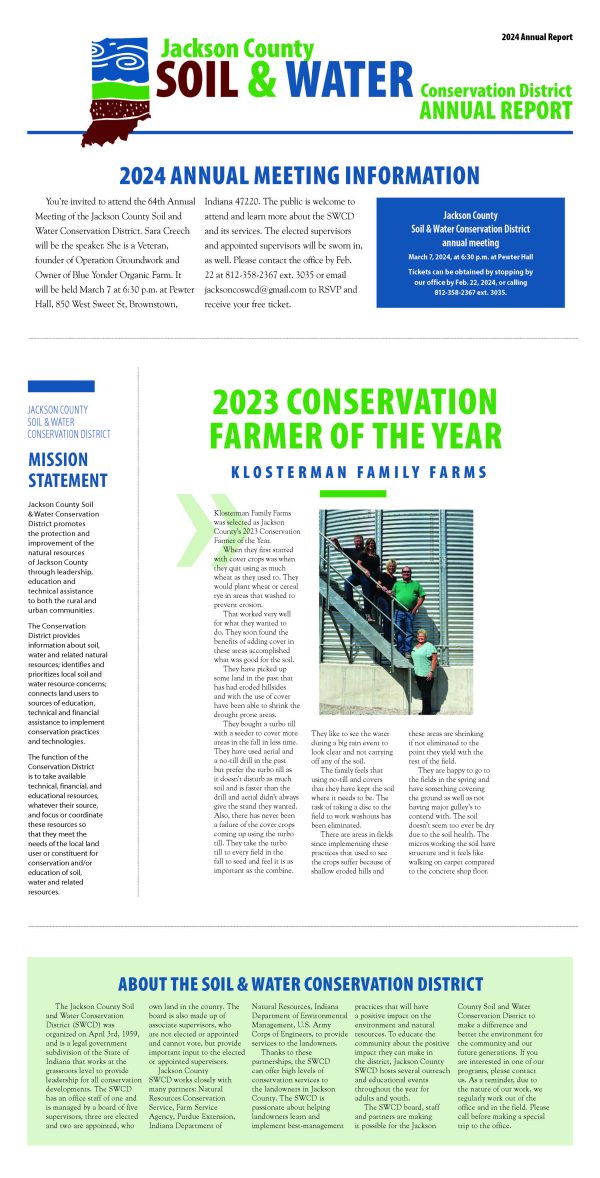 Jackson County Soil & Water Conservation District 2024 Annual Report