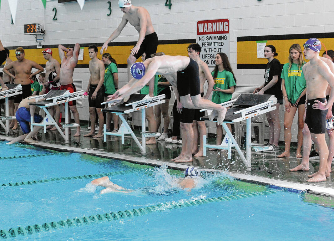 Owls place second in swimming sectional; Simmons and Burton on to